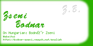 zseni bodnar business card